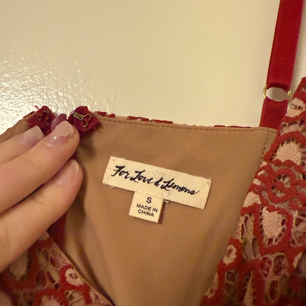 For Love and Lemons Red Lace Dress - Picture 3 of 3